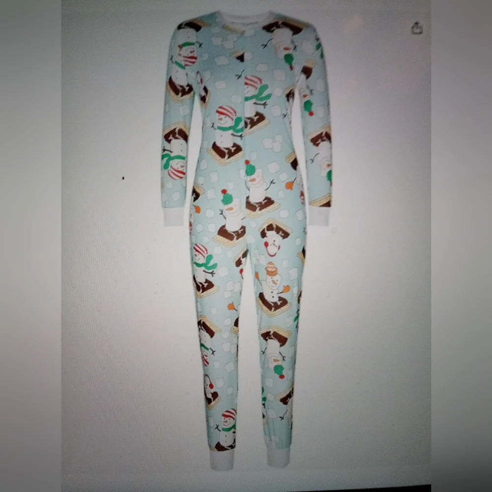 NWT WOMENS ONE PIECE ONSIE ROMPER JUMPSUIT PAJAMA CHRISTMAS CLUBWEAR PAR… - Picture 4 of 13